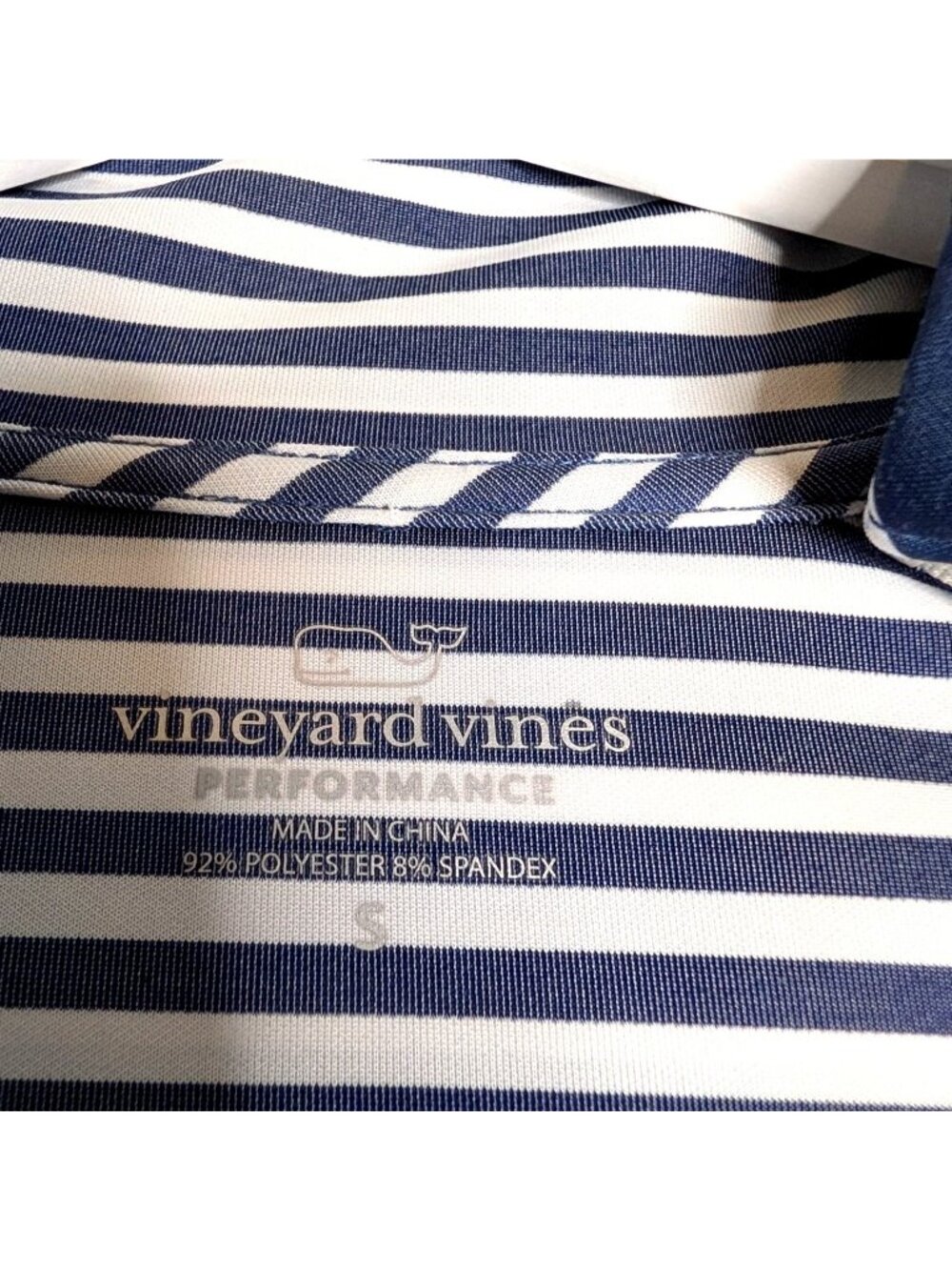 Vineyard Vines Womens Performance 3/4 Zip Pullover Navy White Striped Size S - Picture 4 of 12